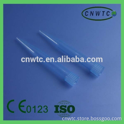 disposable blue pipette tip
